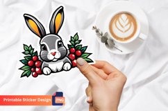 Christmas cute retro forest animal sticker Product Image 1