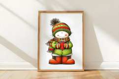 Christmas Cute Snowman Clipart Product Image 3