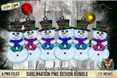 Christmas Sublimation, Sublimation earring, snowman earring, snowman sublimation earring,