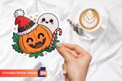 Christmas Cute Spooky Sticker, Spooky Christmas Vibes Product Image 1