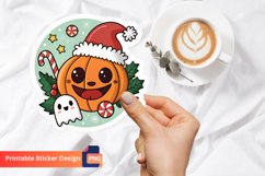 Christmas Cute Spooky Sticker, Spooky Christmas Vibes Product Image 1