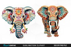 Embroidery Elephant Sublimation PNG Clipart Product Image 1