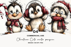 Christmas Cute winter penguin Sublimation Product Image 1