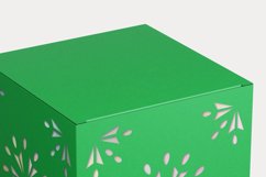Christmas Cuttable Cube Gift Box with Tiny Snowflakes Holes 