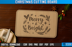 Christmas Cutting Board Laser Cut Bundle, Engraved Board SVG Product Image 3