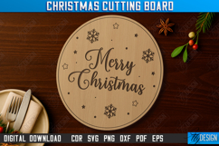 Christmas Cutting Board Laser Cut Bundle, Engraved Board SVG Product Image 8