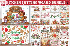 Kitchen Cutting Board bundle | Cute Christmas Cutting Board Product Image 1