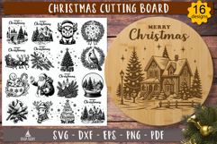 Christmas Cutting board Bundle Laser engraving
