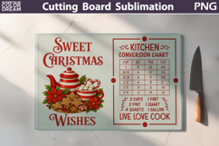 Christmas Cutting Board | Kitchen Conversion Chart Product Image 1