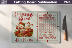Christmas Cutting Board | Kitchen Conversion Chart Product Image 1
