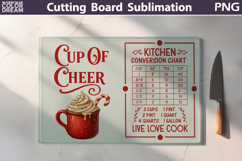 Christmas Cutting Board | Kitchen Conversion Chart Product Image 1