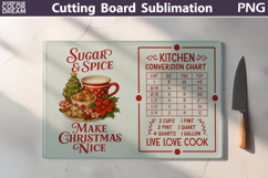 Christmas Cutting Board | Kitchen Conversion Chart Product Image 1