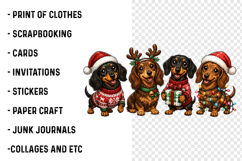 Christmas Dachshund PNG Product Image 3