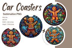 Gingerbread Car Coasters Christmas Accessories Keychains Product Image 1