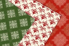 Christmas Damask Digital Paper Product Image 2