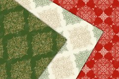 Christmas Damask Digital Paper Product Image 4