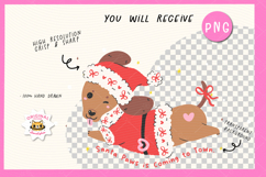 Cute Christmas Dachshund Dog Santa Sublimation PNG Product Image 4