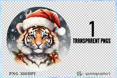 Sublimation,digital sticker,Invitation Card,Commercial License,Christmas Decor,Holiday Illustration,Digital Planner,Christmas Clipart,Tiger Clipart,Tiger png