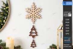 Christmas Hanging Decor Laser Cut | Christmas Wall Décor Product Image 1