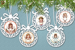 Christmas Angel Ornament. Cutting Template Product Image 2