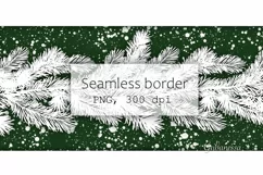 Christmas green seamless border Product Image 1