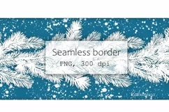Christmas blue seamless border Product Image 1