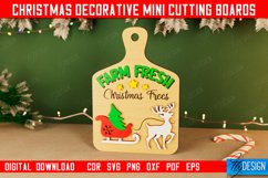Christmas Decorative Mini Cutting Boards Laser Cut Bundle Product Image 2