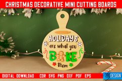 Christmas Decorative Mini Cutting Boards Laser Cut Bundle Product Image 5