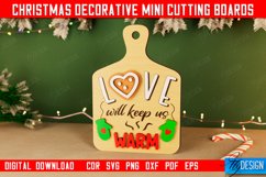 Christmas Decorative Mini Cutting Boards Laser Cut Bundle Product Image 10