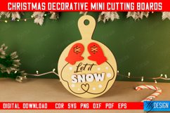Christmas Decorative Mini Cutting Boards Laser Cut Bundle Product Image 11