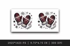 Christmas deep burgundy warm mittens stars sparkles New Year winter print 20 oz tumbler skinny mug wrap clipart t-shirt sublimation printable design