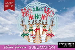 Christmas Deer Xmas Wind Spinner Sublimation PNG Christmas Product Image 1