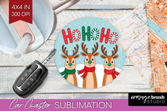 Christmas Deer Xmas Car Coaster Christmas Coaster PNG Product Image 1