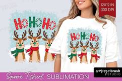 Christmas Deer Xmas Square Tshirt Background Christmas PNG Product Image 1