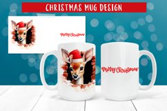 Christmas deer baby mug sublimation 3d christmas mug design