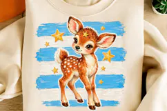 Christmas Deer Brushstroke Clipart PNG Product Image 2