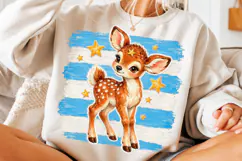 Christmas Deer Brushstroke Clipart PNG Product Image 3