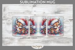 Christmas Deer Entangled in Lights Mug Wrap Sublimation Product Image 1