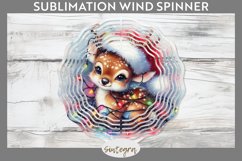 Christmas Deer Entangled in Lights Wind Spinner Sublimation Product Image 1