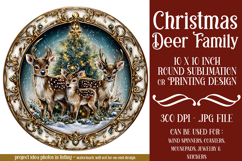 Christmas Wind Spinner, Christmas Deer Family Round, r1 Product Image 1