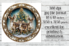 Christmas Wind Spinner, Christmas Deer Family Round, r1 Product Image 2
