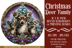 Christmas Wind Spinner, Christmas Deer Family Round, r10 Product Image 1