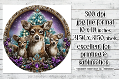 Christmas Wind Spinner, Christmas Deer Family Round, r10 Product Image 2
