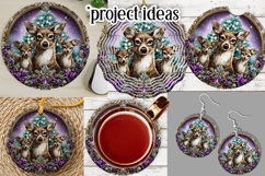 Christmas Wind Spinner, Christmas Deer Family Round, r10 Product Image 3