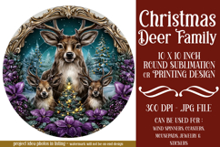 Christmas Wind Spinner, Christmas Deer Family Round, r11 Product Image 1