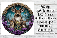 Christmas Wind Spinner, Christmas Deer Family Round, r11 Product Image 2