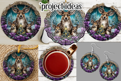 Christmas Wind Spinner, Christmas Deer Family Round, r11 Product Image 3