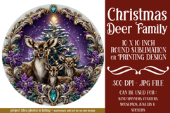 Christmas Wind Spinner, Christmas Deer Family Round, r12 Product Image 1