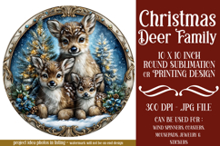 Christmas Wind Spinner, Christmas Deer Family Round, r2 Product Image 1