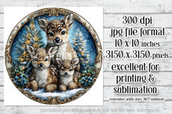 Christmas Wind Spinner, Christmas Deer Family Round, r2 Product Image 2
